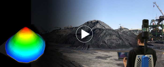 HERON - fast stockpile volume evaluation