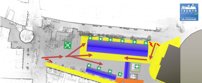 HERON - Rilievi ambientali per pianificare la sicurezza di eventi pubblici. Piazza Fiera, Trento